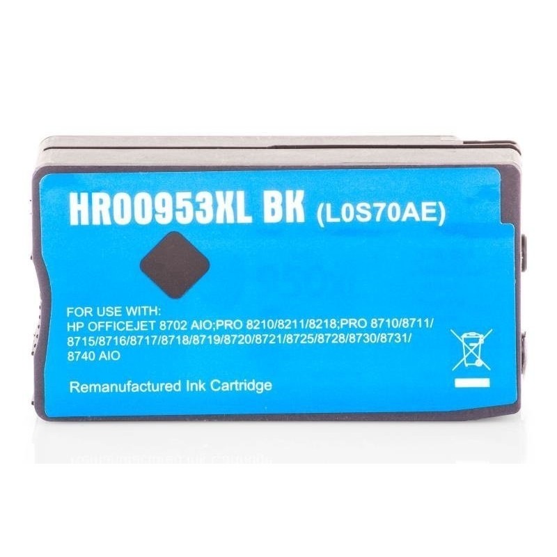 Alternativ zu HP L0S70AE / 953XL Tinte Schwarz