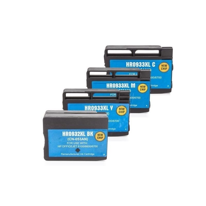 Alternativ zu HP C2P42AE / 932 XL - 933 XL Tinten Spar-Set (Schwarz, Cyan, Magenta, Gelb)