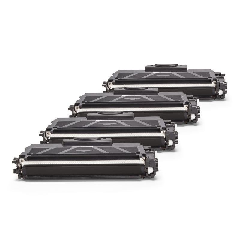 Alternativ zu Brother TN-2010 Toner Black XL Spar Set (4 Stück)