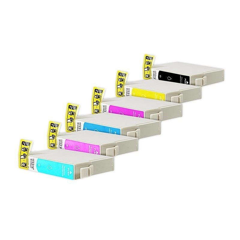 Alternativ zu Epson T0801-T0806 Spar-Set(5xBK,je3xC,LC,M,LM,Y)20Stück